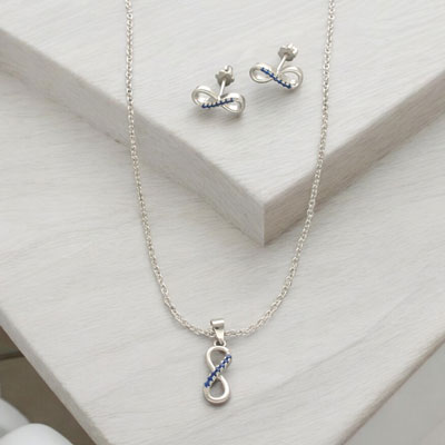 "Artistic (92.5) Sterling Silver Pendant Set - JPAUG-24-009 - Click here to View more details about this Product